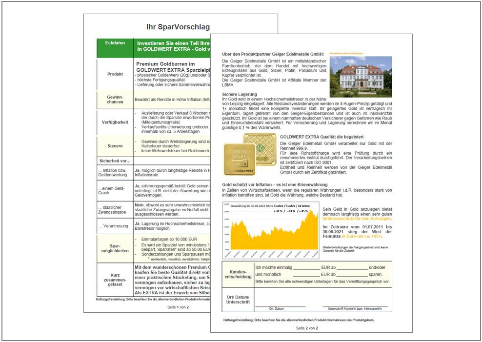 Der Steckbrief GOLDWERT EXTRA wurde aktualisiert.
