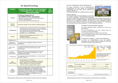 Der Steckbrief GOLDWERT EXTRA wurde zum 30.06.2026 aktualisiert
